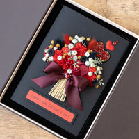 A5 Boxed Handmade Valentines Bouquet Card 'Valentino'