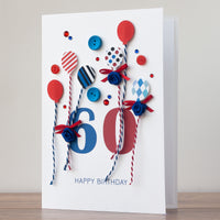 Luxury Boxed Birthday Card 'Happy 60th Birthday'