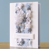 A5 Boxed Handmade Christening Card 'Christening Boy'