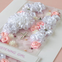 A5 Boxed Handmade Christening Card 'Christening Girl'