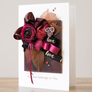 A5 Boxed Handmade Valentines Card 'Key To My Heart'