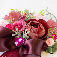 A5 Luxury Boxed Handmade Card 'Ruby & Rose'