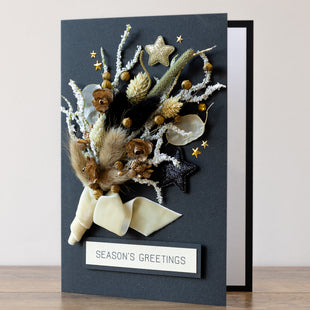 A5 Boxed Handmade Christmas Card 'Midwinter Bouquet'
