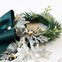 A5 Boxed Handmade Christmas Card 'Festive Wreath'