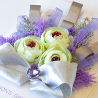 A5 Boxed Handmade Christmas Card 'Festive Flowers for You'