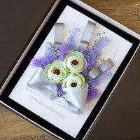 A5 Boxed Handmade Christmas Card 'Festive Flowers for You'