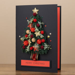 'Midnight Pine' - A5 Handmade Christmas Card