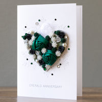 A5 Boxed Handmade 55th Anniversary Card 'Emerald Anniversary'