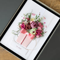 A4 Luxury Boxed Handmade Card 'Rosy Elegance'