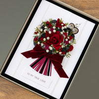 A4 Luxury Handmade Boxed Card 'To My True Love'