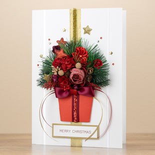 'Christmas Blooms' - A4 Handmade Christmas Card