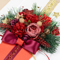 'Christmas Blooms' - A4 Handmade Christmas Card