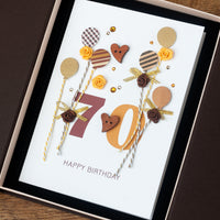 Luxury Boxed Birthday Card 'Happy 70th Birthday'