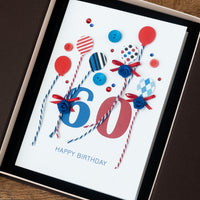 Luxury Boxed Birthday Card 'Happy 60th Birthday'