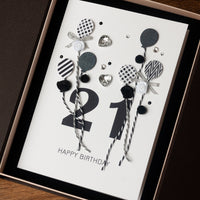 Luxury Boxed Birthday Card 'Happy 21st Birthday'