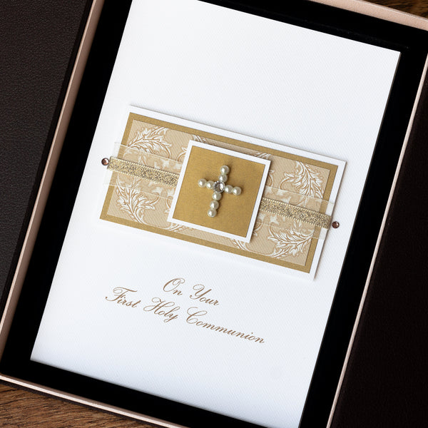 Luxury Boxed Holy Communion Card 'On Your First Holy Communion'