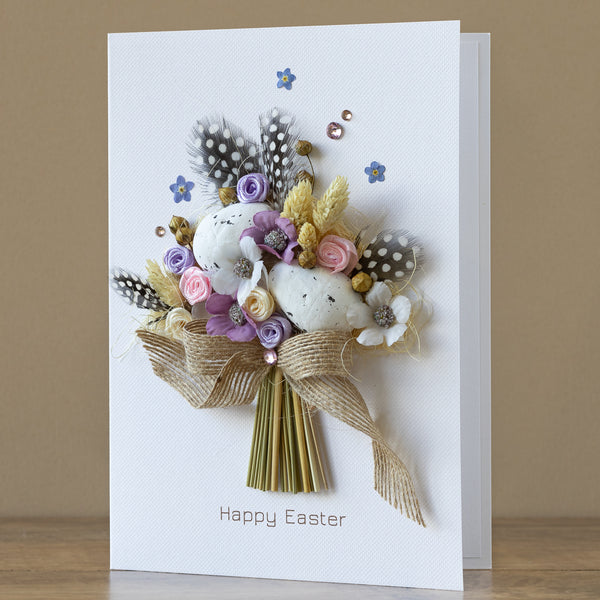 A5 Boxed Handmade Easter Card 'Easter Bouquet'