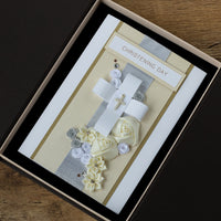 Luxury Boxed Christening Card 'Pearl Cross'