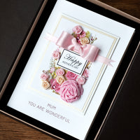Luxury Boxed Mother's Day Card 'Satin Rose'