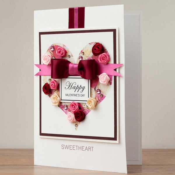 A5 Boxed Handmade Valentines Card 'Sweetheart