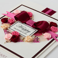 A5 Boxed Handmade Valentines Card 'Sweetheart'