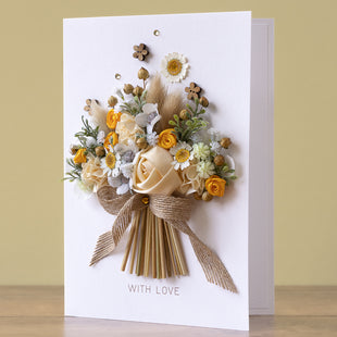 Personalised Luxury Handmade Card 'Spring Breeze Bouquet'