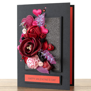 A5 Boxed Handmade Valentines Card 'Romance'