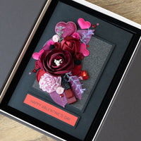 A5 Boxed Handmade Valentines Card 'Romance'