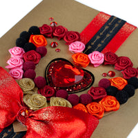 A5 Boxed Handmade Valentines Card ‘The Luxe Heart’