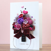 A5 Boxed Handmade Greeting Card 'I Adore You'