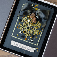 Luxury Boxed Christmas Card 'Gold Snowflake'