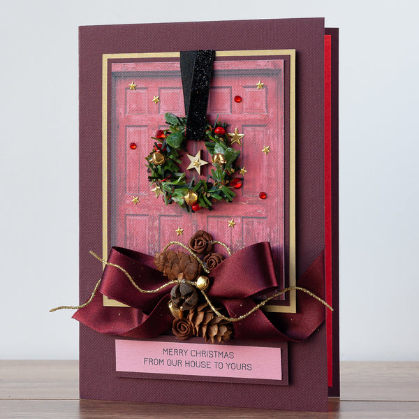 Luxury Boxed Christmas Card 'Merry Christmas From Our House To Yours'