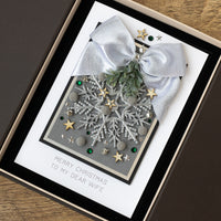 Luxury Boxed Christmas Card 'Silver Snowflake'