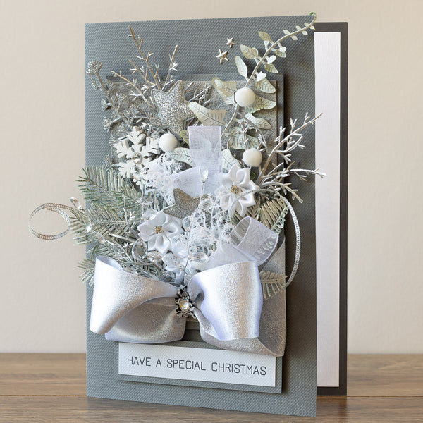 A5 Boxed Handmade Christmas Card 'Nordic Christmas Bouquet'