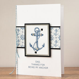 Luxury Boxed Father's Day Card 'Anchor'