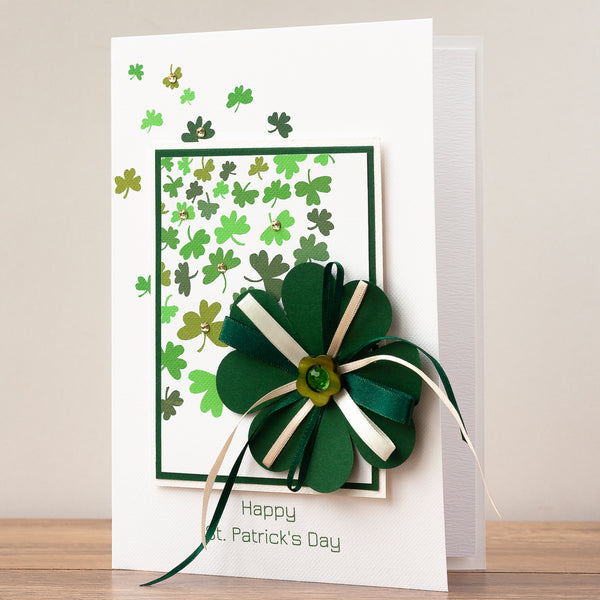 Luxury St. Patrick's Day Card 'Lucky Shamrock'