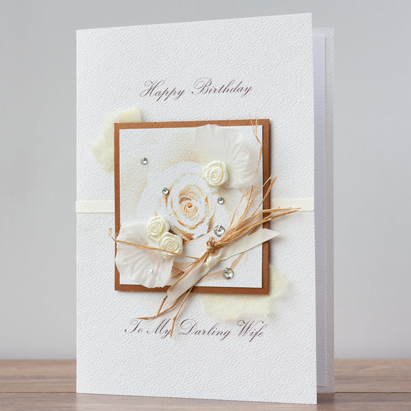 Luxury Boxed Birthday Card 'Garden Rose'