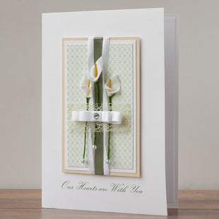 Luxury Boxed Sympathy Card 'Our Hearts are With You'