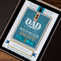 Luxury Boxed Father's Day Card 'The Best Dad'