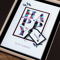 Luxury Boxed Birthday Card 'Happy Birthday To Husband'