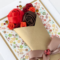 Luxury Boxed Birthday Card 'Fancy Flowers'