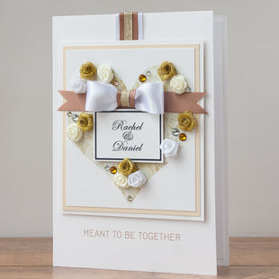 Luxury Boxed Wedding Card 'Meant To Be Together'