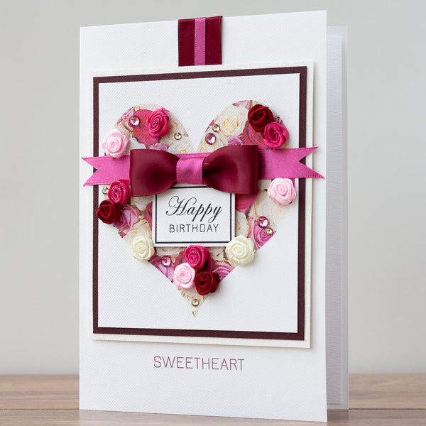 Luxury Boxed Birthday Card 'Sweetheart'