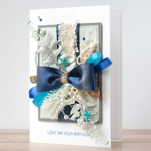 Luxury Boxed Birthday Card 'Ocean Song'