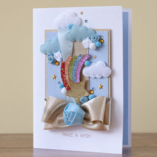 A5 Boxed Handmade Birthday Card 'Make a Wish'