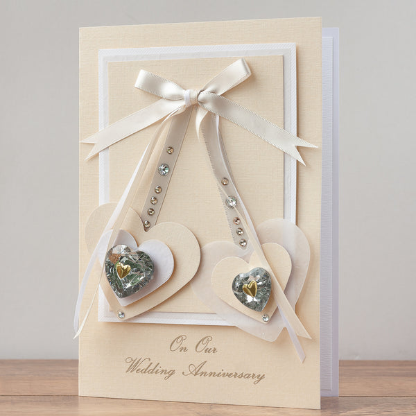 Luxury Boxed Anniversary Card 'On Our Wedding Anniversary'