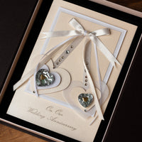 Luxury Boxed Anniversary Card 'On Our Wedding Anniversary'