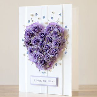 Luxury Handmade Mother’s Day Card ‘Lilac Heart’