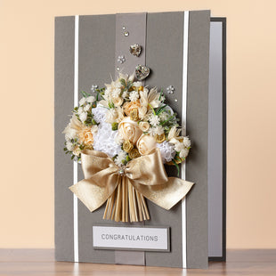 A4 Luxury Boxed Handmade Anniversary Card ‘Anniversary Bouquet’